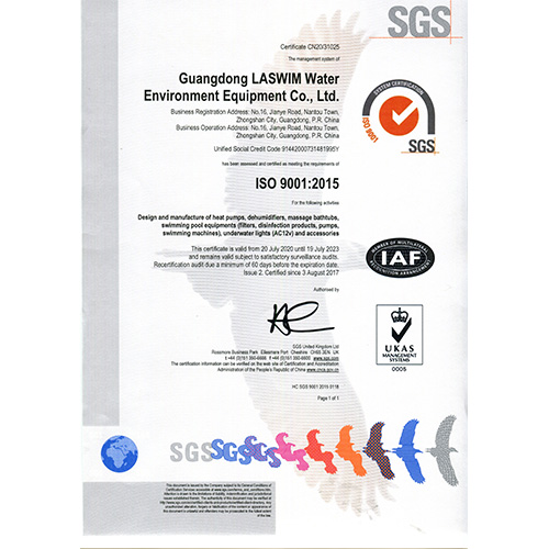 IOS9001管理体系认证证书-英文