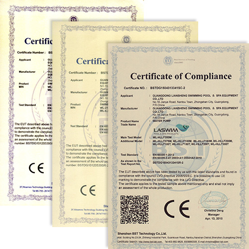 多项泳池水环境设备获得CE认证